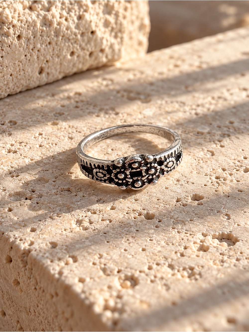 Silver & Black tone Ring